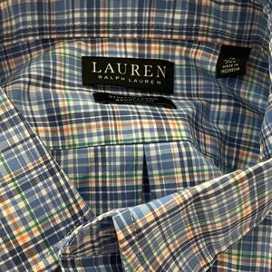 Ralph “LAUREN” XXL Men’s Long-Sleeved Patterned Button Down Dress Shirt-NBW
